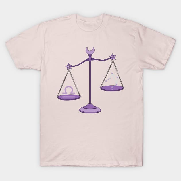 Libra (Light Purple) T-Shirt by ziafrazier